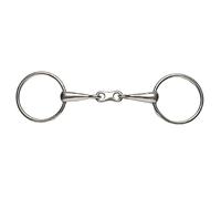 Korsteel Stainless Steel Thin Mouth French Link Loose Ring Snaffle Bit, 5.5"