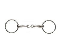 Korsteel Stainless Steel Thin Mouth French Link Loose Ring Snaffle Bit Silver (6In)