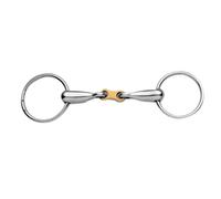 Korsteel Stainless Steel with Copper French Link Loose Ring Snaffle Bit, 5"