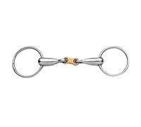 Korsteel Stainless Steel with Copper French Link Loose Ring Snaffle Bit - 5.5 inch