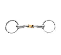 Korsteel Stainless Steel with Copper French Link Loose Ring Snaffle Bit - 5 inch