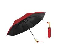 Kortran 1 piece duck folding umbrella, duck head umbrella, sun protection, compact(Black Red)