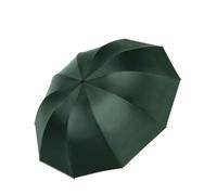 Kortran Extra large umbrella, three-person and double folding umbrella, vinyl rain or shine umbrella, sun protection and sunshade, large umbrella, sun umbrella (Color : Diameter 130 dark green)