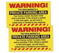 KORTTITALO 50 Parking Violation Stickers With YYou Have Parked in a Private Parking Area, No Parking Stickers, Hard To Remove Tickets for Car Window, (5"" X 9"" Yellow), WCS0165