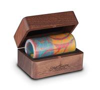 Koru Premium Ceramic Guitar Slide - Earthy Blues & Spirals, Handcrafted (Medium)