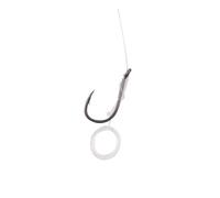 Korum 15" Banded Hair Rigs Barbed | Qty 8 | Coarse Fishing Hair Rigs for Big Fish | Strong Hooks | Heavy Line | Robust Hair Bands