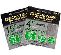 Korum 4in Hair Rigs with Quickstops Size 10 - KHRQS10