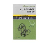 Korum Super Steel Allrounder Barbless Hooks Size 8