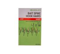 Korum Bait Spike Hook Hairs Barbed Qty 5 | Fishing Hook Bait Attachment | Hair Rig Spike | Ideal for Boilies, Pop-Ups and Wafters | 7mm Barbed Bait Spike Whipped to an Xpert Power Hook