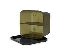 Korum Divided Bait Tub 3 Pint | Coarse Match Fishing Bait Box | Secure Partition and Tight Fitting Lid | Space Saver for 2 Different Baits per Tub | Code K0310276