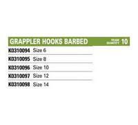 Korum Supersteel Grappler Hooks: Barbed 14