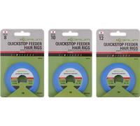 Korum Limitless Quickstop Feeder Hair Rigs - 0.21mm/6lb Size 10 Barbed 75cm