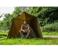 Korum Pentalite Quick Fishing Brolly 2.2m | Stable and Lightweight | Easy to Put Up with Quick Release Storm Poles | Maximum Headroom | Adjustable Height | Multiple Pegging Points | Code K0370013