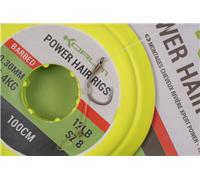 Korum Power Hair Rigs Size 8 12lb Barbed 100cm | Feeder Fishing Hook Lengths | Expertly Tied | Smokeshield Mono | XPERT POWER Hooks | Supplied on Large Water Resistant Spool | Code K0310283