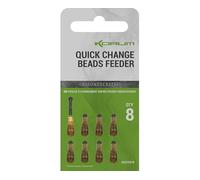 Korum Quick Change Beads Feeder Qty 8 | Coarse Fishing Connector Beads | Allow Instant Hooklength Changes on Feeder Rigs | Shock Bead for Running Feeder Fishing | Code K0310378