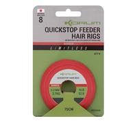 Korum Quickstop Feeder Hair Rigs Barbed x8 | Size 10 | 6lb 75cm | K0310417