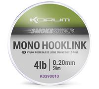 Korum Smokeshield Mono Monofilament Hooklink Line 50m Fishing Abrasion Resistant (8lb - 0.26mm)