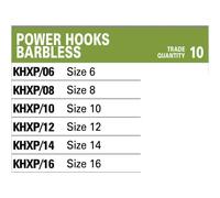 Korum Xpert Power Barbless Hooks Sizes: 6 8 10 12 14 16 : 10