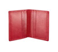 KORUMA - RFID Blocking TAP&GO Premium Leather Slim up to 11 Credit Debit Card Designer Wallet Holder (Red)