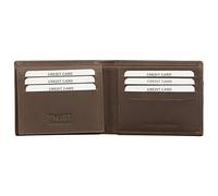 KORUMA RFID Wallet for Men - Contactless Gents Credit Card Holder - Black Genuine Soft Leather - SM-903HBR (Brown)