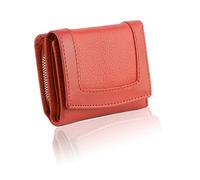 KORUMA Small RFID Leather Purse for Women - Certified RFID Blocking Ladies Wallet - Zipped Coin Pocket + Id Window + 7 Credit Card Pockets - Mother's Day Gift - KUK-10TPNR