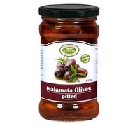 KORVEL Premium Kalamata Pitted Olives | Exceptional Appetizers, Essential Ingredient in Healthy Cuisine | Rich in Antioxidants and Fiber | Hand Picked Olives (290g / 10.2oz)