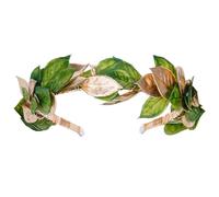 KorViSHOW Woodland Laurel Leaf Headband - Elf Forest Greek Crown Headpiece Medieval Hair Accessories for Men Women Adult Renfaire Renaissance Halloween Wedding Costume Hair Piece (Green Gold)