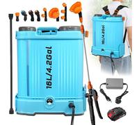 KORVIXA 16L Cordless Knapsack Sprayer Garden 21V 1x Battery 1xCharger in Blue KORVIXA Blue