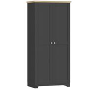 KORVIXA 172cm Wooden Storage Cabinet Cupboard With 2 Doors in Black | Size: 100 cm x 100 cm KORVIXA Black 100 cm x 100 cm