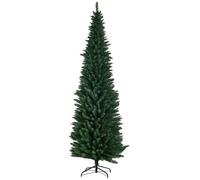 KORVIXA 8 FT Artificial Slim Pencil Christmas Tree in Green | Size: 100 cm x 100 cm KORVIXA Green 100 cm x 100 cm