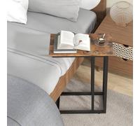 KORVIXA C-Shaped Narrow Side Table in Brown | Size: 0.6m2 KORVIXA Brown 0.6m2
