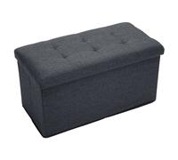 KORVIXA Dark Grey 76*38*38cm Extra Large Ottoman Storage Seat Stool | Size: 100 cm KORVIXA Dark Grey 100 cm