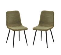 KORVIXA Dining Chairs Pack of 2 Light Green Sand | Size: 100 cm KORVIXA Green 100 cm