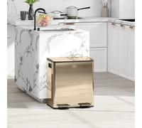 KORVIXA Gold 2 x 20L Dual Kitchen Bin Fingerprint-Proof | Size: 100 cm KORVIXA Gold 100 cm