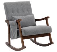 KORVIXA Grey Upholstered Accent Armchair | Size: 100 cm x 100 cm KORVIXA Grey 100 cm x 100 cm