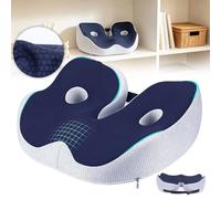 KORVIXA Hip Support Cushion Ergonomic Memory Foam Seat Cushion in Navy | Size: 120 cm x 90 cm KORVIXA Navy 120 cm x 90 cm