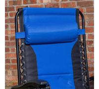 KORVIXA Luxury Padded Multi Position Zero Gravity Garden Relaxer in Blue | Size: 150 cm x 90 cm KORVIXA Blue 150 cm x 90 cm