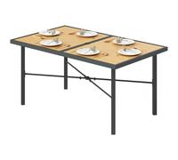 KORVIXA Outdoor Patio Dining Table with 5cm Umbrella Hole in Brown | Size: 0.6m2 KORVIXA Brown 0.6m2