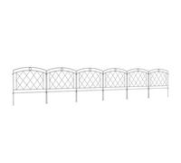KORVIXA Outsunny 6PCs Decorative Garden Fencing in Black | Size: 100 cm KORVIXA Black 100 cm