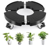 KORVIXA Plant Dolly Caddy Heavy Duty Pot Rolling Planter Black 40-48cm | Size: 150g KORVIXA Black 150g
