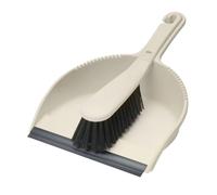 KORVIXA Soft Dustpan & Brush Set Linen Colour Broom Cleaning Sweeping Tool in Cream | Size: 500g KORVIXA Cream 500g