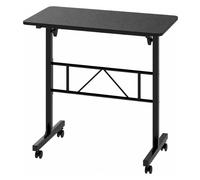 KORVIXA Standing Desk Small Adjustable Height Folding in Black | Size: 100 cm x 100 cm KORVIXA Black 100 cm x 100 cm