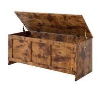 KORVIXA Storage Chest Trunk Wood Blanket Box in Brown | Size: 100 cm x 100 cm KORVIXA Brown 100 cm x 100 cm