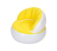 KORVIXA Yellow Single Inflatable Sofa Chair Air Bed Gaming Seat for Camping | Size: 100 cm x 100 cm KORVIXA Yellow 100 cm x 100 cm
