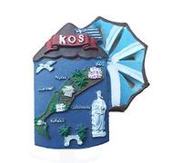 Kos Greece 3D Windmill Shape Fridge Magnet,Home & kitchen Decoration Magnetic Sticker Kos Greece Refrigerator Magnet Travel Souvenir Gift and Collection