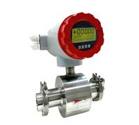 KOSBO Magnetic Flowmeter Stainless Steel Clamp Connection DN50 DN32 DN25 Liquid Milk Water Flow Meter (Color : DN25 220VAC)