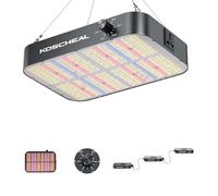 KOSCHEAL KC800 LED Grow Light,80W Full Spectrum Led Grow Lights for Indoor Plants,2.9μmol/J PAR,LM301H EVO Full Spectrum,Veg Bloom Light,Daisy Chain Dimmable Grow Lamp,Built-in Silent Fan