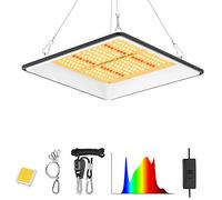 KOSCHEAL KT600 LED Grow Light Use with Yield LEDs Sunlike Full Spectrum Grow Lights for Seedlings Indoor Plants Veg and Bloom Growing Lamps for 2x2ft Coverage Output 65W±5%