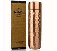 Kosdeg Copper Water Bottle - 0.5L / 17oz - Hammered Vintage Modern Design - An Ayurvedic Copper Vessel For Drinking - Drink More Water, Lower Your Sugar Intake And Enjoy The Health Benefits