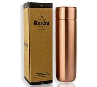 Kosdeg Copper Water Bottle 0.5L / 17oz - Vintage Modern Design - An Ayurvedic Copper Vessel - Drink More Water, Lower Your Sugar Intake And Enjoy The Health Benefits Immediately…